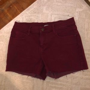 Red Boyfriend Shorts
